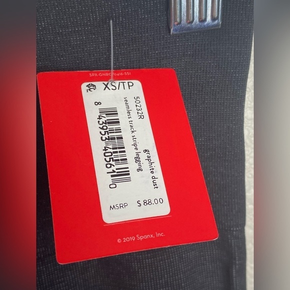 Spanx Seamless Track Stripe Leggings in Graphite Dust - Size XS, New with tags - Picture 6 of 9
